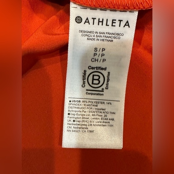 Athleta Women’s Orange/Red Savannah Strap Mini Dress NWOT Size Small - Picture 11 of 12